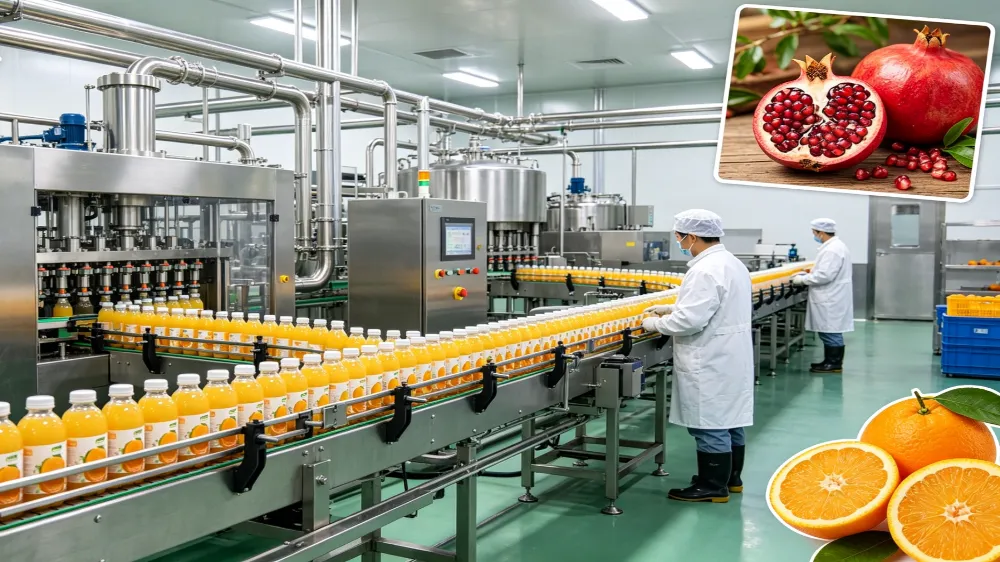 Come costruire una linea di produzione di succhi che gestisca più tipi di frutta